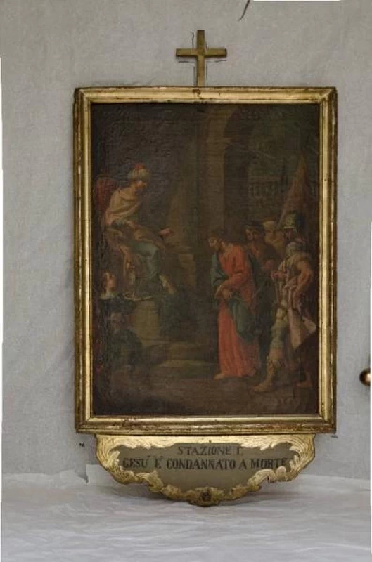 51-Via Crucis-stazione I-Gesù condannato-Chiesa di san Carlo (BS)